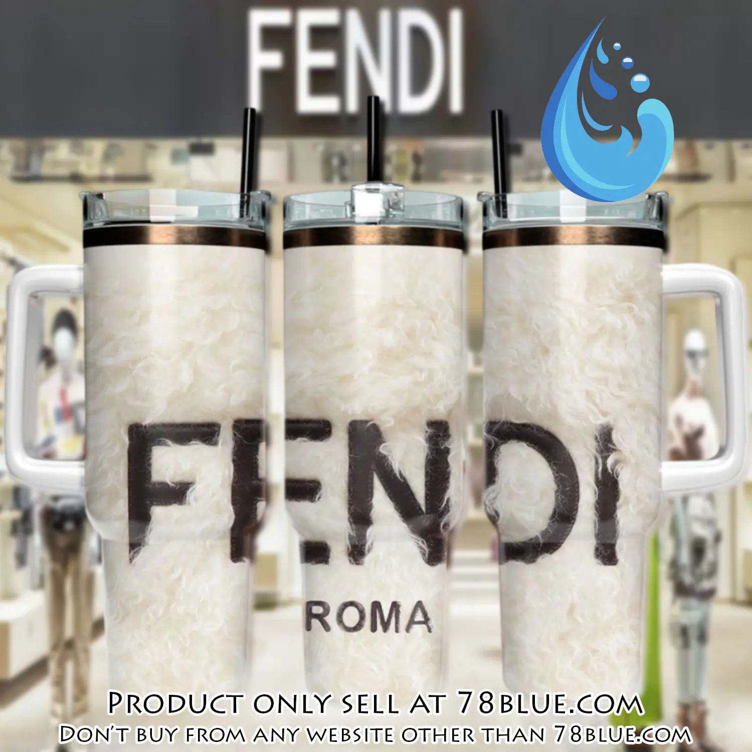 Fendi 40oz fashion logo fendi stanley tumbler ktb1121 78b1806170